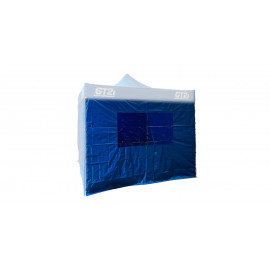 Pack Tente Bleu 3x6m + Mur avec Fenêtre