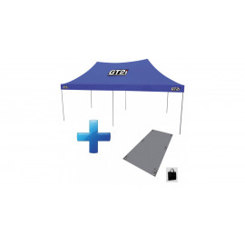 Pack Tente GT2i Race bleue 3x6 acier + bâche de sol