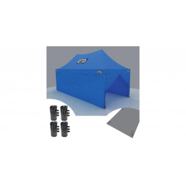 Pack Assistance Tente Bleue Structure Aluminium + bâche + Lestages Offerts