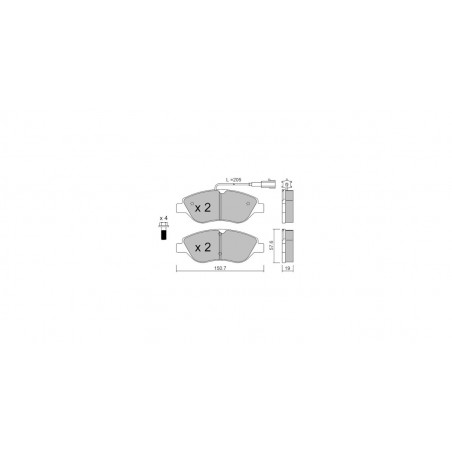 Plaquettes de frein GT2i Race Avant pour ALFA ROMEO Mito 1.3 JTDm, 1.4i 16V Turbo 120 HP 135 HP, 1.6 JTDM 2008-18 - Etriers de