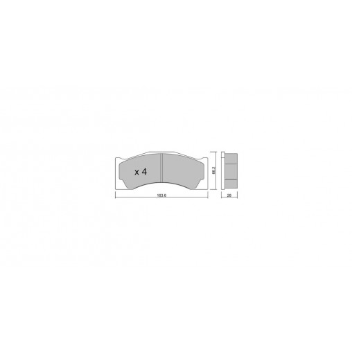 Plaquettes de frein GT2i Race pour étiers de frein Brembo B22 family - Th. 28 mm 6 pistons