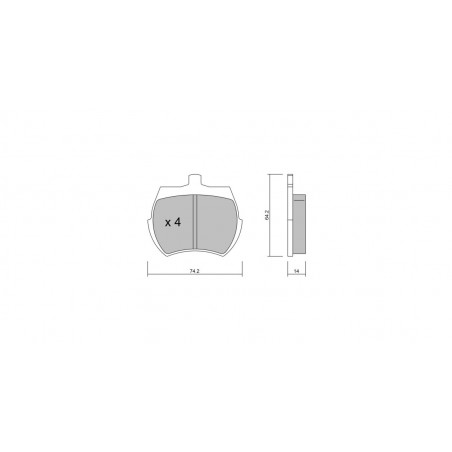 Plaquettes de frein GT2i Race Avant pour ROVER Mini 1.3 Gr N - Etriers de frein Lockheed