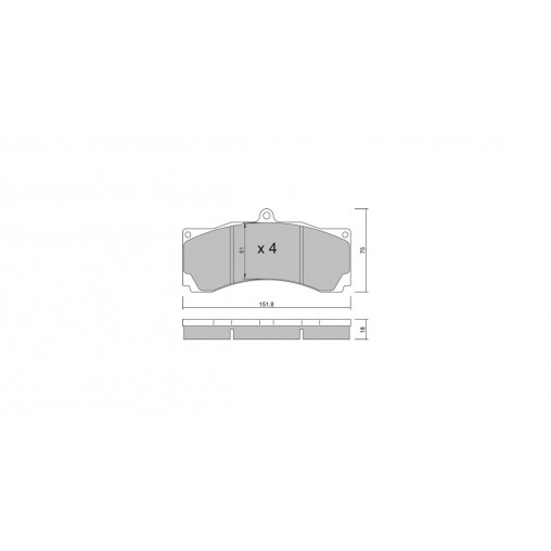 Plaquettes de frein GT2i Race pour étiers de frein AP Racing CP5555 6 pistons