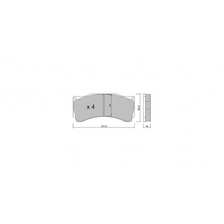 Plaquettes de frein GT2i Race pour étiers de frein AP Racing CP9660 6 pistons