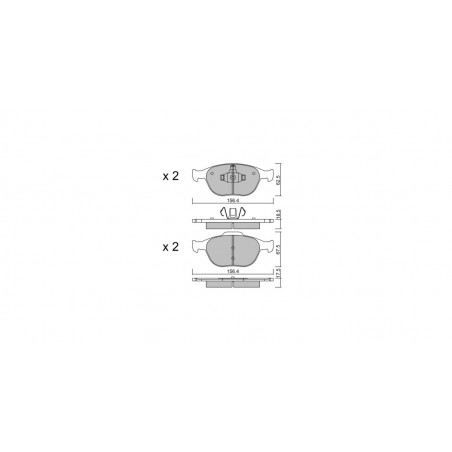 Plaquettes de frein GT2i Race Avant pour FORD Fiesta 2.0i 16V ST 150 Gr N - Etriers de frein Ate