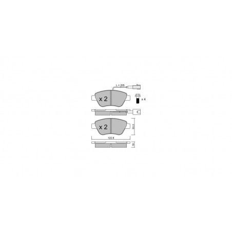 Plaquettes de frein GT2i Race Avant pour OPEL Adam 1.0i 12V, 1.2i 16V, 1.4i 16V 2012-19 - Etriers de frein Bosch