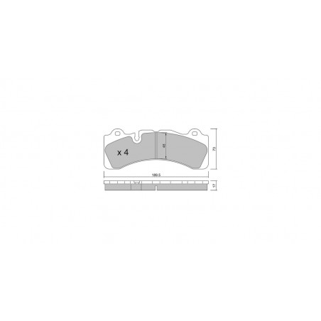 Plaquettes de frein GT2i Race pour étiers de frein Brembo 6 piston D48 6 pistons