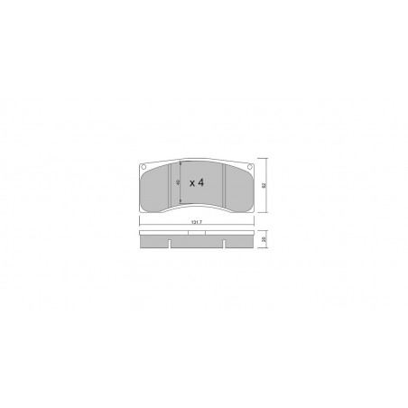 Plaquettes de frein GT2i Race pour étiers de frein Brembo 07.5139. 4 pistons type 132 family