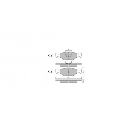 Plaquettes de frein GT2i Race pour étiers de frein Ate - 1 piston