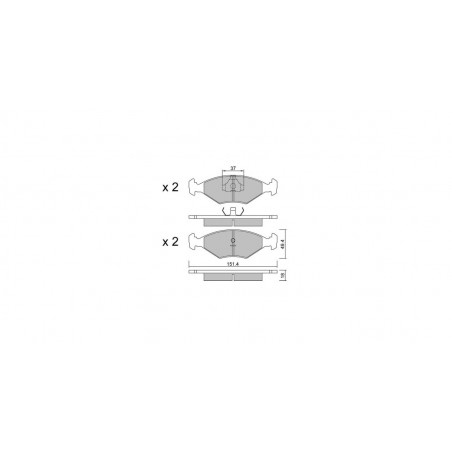 Plaquettes de frein GT2i Race pour étiers de frein Ate - 1 piston