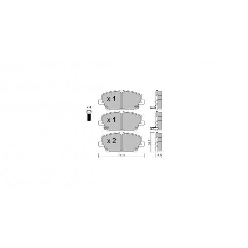 Plaquettes de frein GT2i Race Avant pour HONDA Civic (FN-FK) 1.4i 16V, 1.8i 16V, 2.2 CDTi 2006-12 - Etriers de frein Trw