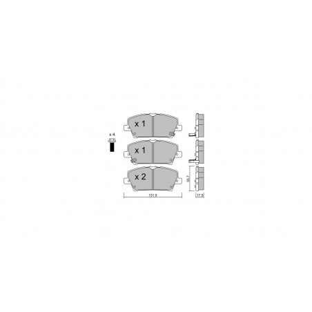 Plaquettes de frein GT2i Race Avant pour HONDA Civic (FN-FK) 1.4i 16V, 1.8i 16V, 2.2 CDTi 2006-12 - Etriers de frein Trw