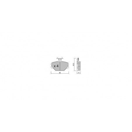 Plaquettes de frein GT2i Race Avant pour FIAT Tipo / Tempra 1.8i, 1.8i 16V, 1.9 TD, 2.0i 1988-96 - Etriers de frein Girling
