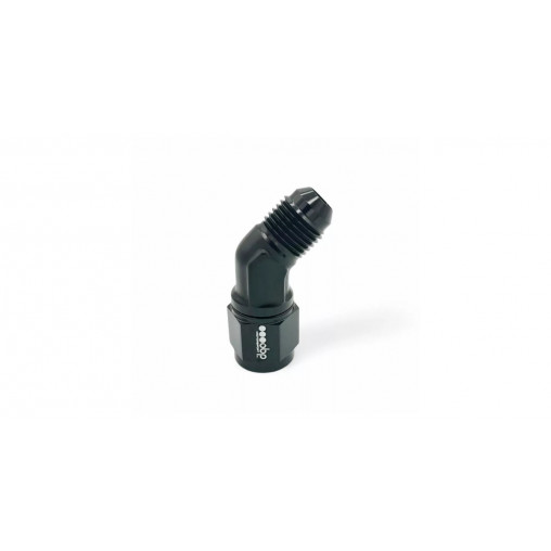 Adaptateur 45° mâle convexe JIC - femelle tournant concave JIC OBP noir Adaptateur 45° mâle convexe JIC - femelle tournant concave JIC OBP noir