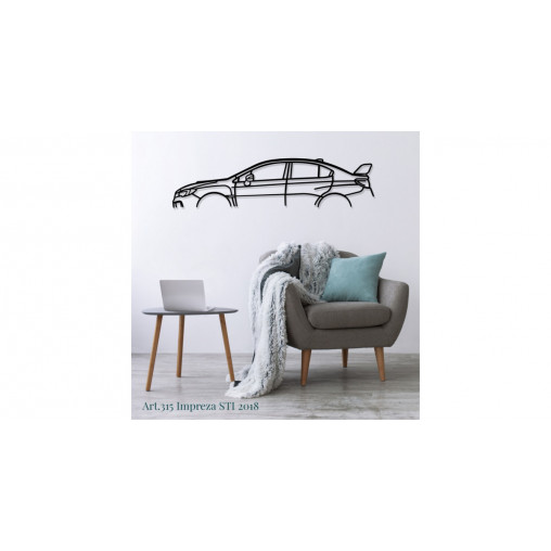 Décoration murale Art Design - silhouette Subaru IMPREZA STI 2018 Décoration murale Art Design - silhouette Subaru IMPREZA STI 2018