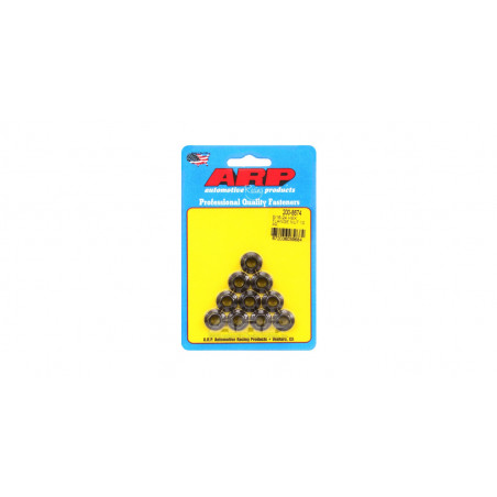 Pack écrous ARP (10) 5/16-24 - Black Oxyde Hex