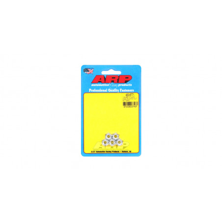 Pack écrous ARP (5) 1/4-28 - Cad Palted Nyloc Hex
