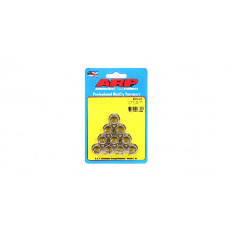 Pack écrous ARP (10) 9/16-18 - Inox 12 pts