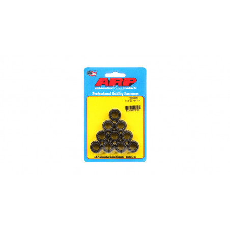 Pack écrous ARP (10) 7/16-20 - Black Oxyde Hex