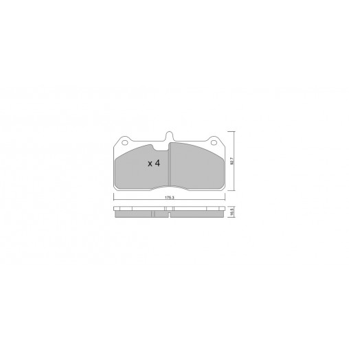 Plaquettes de frein GT2i Race pour étiers de frein AP Racing CP8520 6 pistons