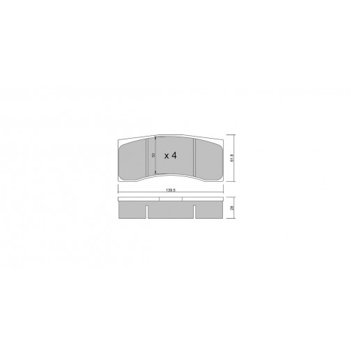 Plaquettes de frein GT2i Race pour étiers de frein Brembo 07.7859.2 4 pistons
