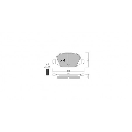 Plaquettes de frein GT2i Race Arrière pour FIAT 500 1.4i 16V Turbo R3T - Etriers de frein Girling