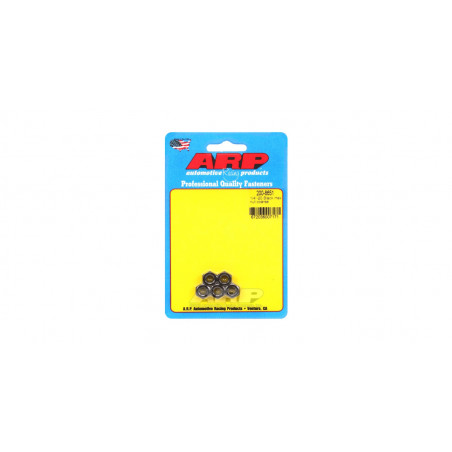 Pack écrous ARP (5) 1/4-20 - Black Oxyde Hex