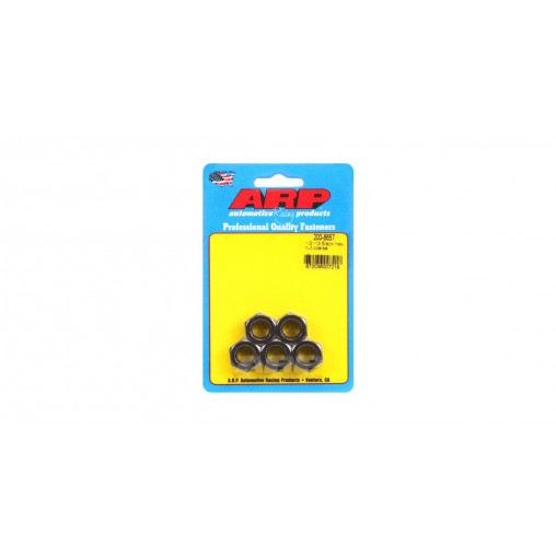 Pack écrous ARP (5) 1/2-13 - Black Oxyde Hex