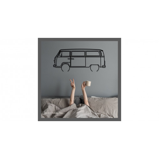 Décoration murale Art Design - silhouette VW T2 HOLIDAY VAN