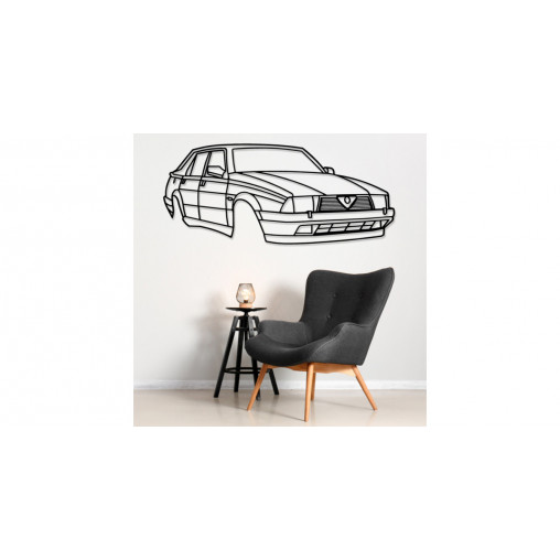 Décoration murale Art Design - silhouette Alfa Romeo 75 - FRONT Décoration murale Art Design - silhouette Alfa Romeo 75 - FRONT