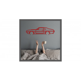 Décoration à poser Art Design support bois - silhouette Ford GRAN TORINO