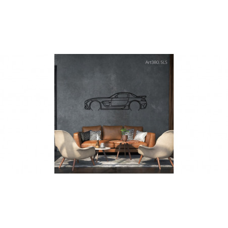 Décoration murale Art Design - silhouette Mercedes SLS extension