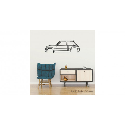 Décoration murale Art Design - silhouette Renault TURBO 2 CLASSIC