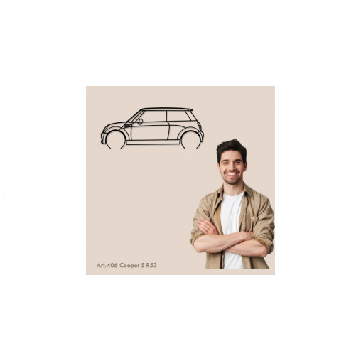 Décoration murale Art Design - silhouette Mini COOPER S R53