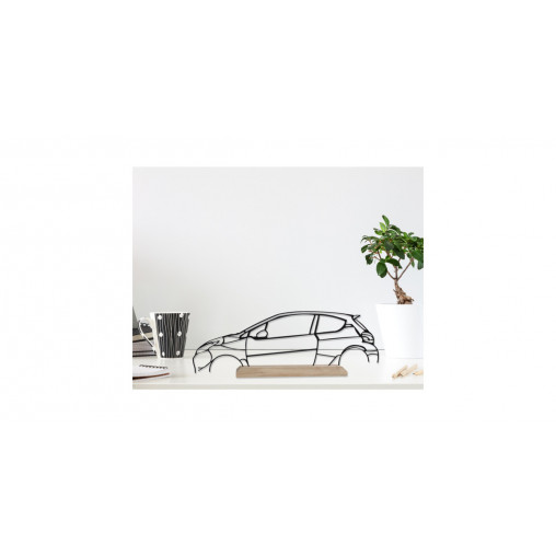 Décoration à poser Art Design support bois - silhouette Alfa Romeo 156 GTA