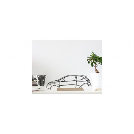 Décoration à poser Art Design support bois - silhouette Alfa Romeo 156 GTA