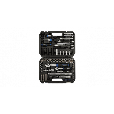 Jeu de douilles métrique HI-TORQ Draper, ¼'' et ½'' (83 pièces).