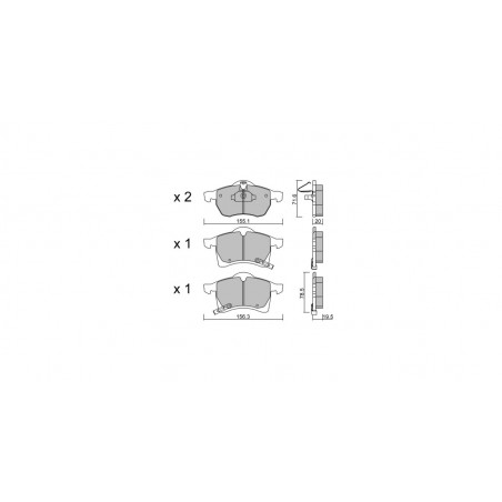 Plaquettes de frein GT2i Race Avant pour OPEL Astra G 1.8i 16V, 2.0 16V TD, 2.0i 16V, 2.2i 16V 1997-04 - Etriers de frein Ate