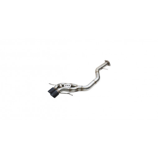 Terminal sans silencieux 2x80 X-Race Black Matt Inoxcar BMW E82 135i Coupé 3,0 Biturbo 2007-2010
