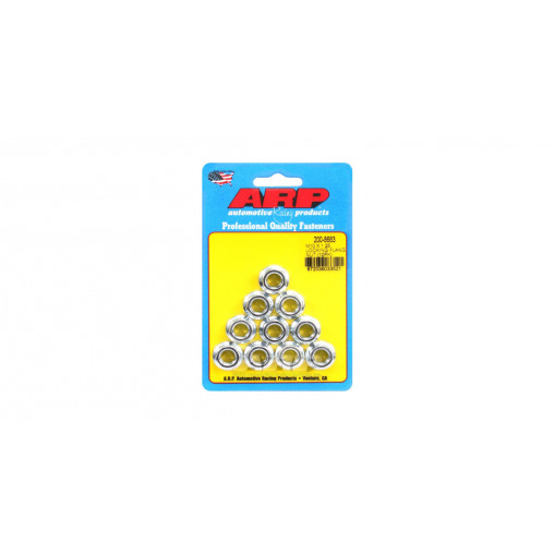 Pack écrous ARP (10) anti-desserrage à collerette M10 x 1.25 - Hex