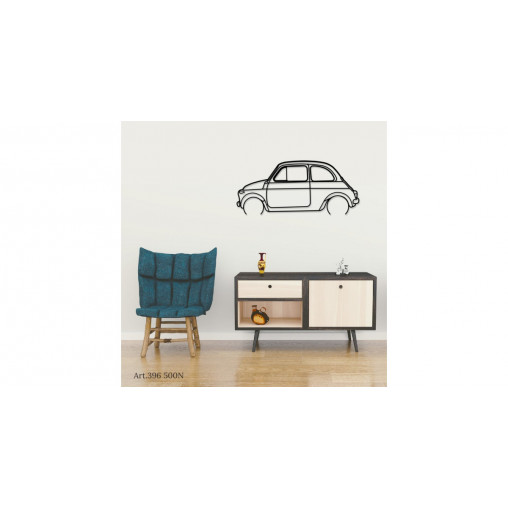 Décoration murale Art Design - silhouette Fiat 500 No Décoration murale Art Design - silhouette Fiat 500 No
