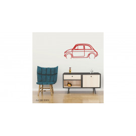 Décoration murale Art Design - silhouette Fiat 500 No Décoration murale Art Design - silhouette Fiat 500 No