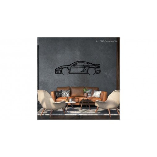 Décoration murale Art Design - silhouette Porsche CAYMAN GT4 Décoration murale Art Design - silhouette Porsche CAYMAN GT4