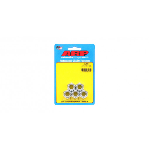 Pack écrous ARP (5) 1/2-13 - Cad Palted Nyloc Hex