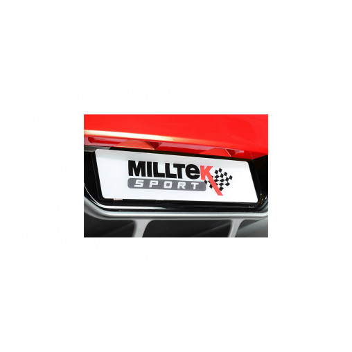 Plaque immatriculation Milltek Blanche Plaque immatriculation Milltek Blanche