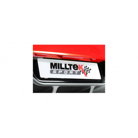 Plaque immatriculation Milltek Blanche
