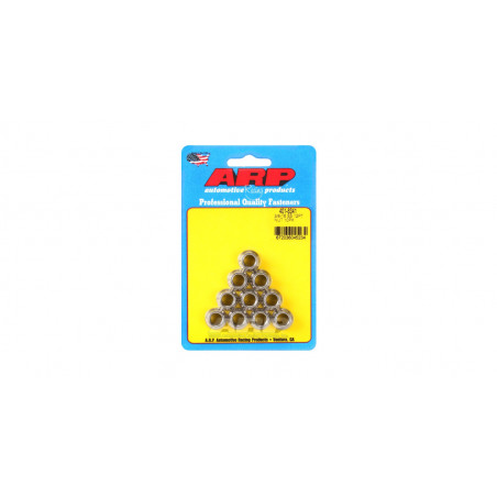 Pack écrous ARP (10) 3/8-16 - Inox 12 pts