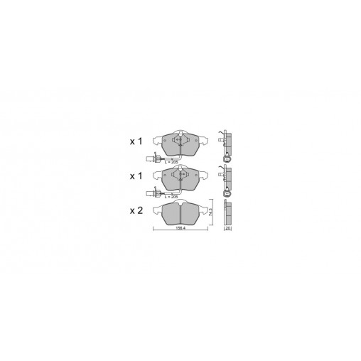Plaquettes de frein GT2i Race Avant pour AUDI A4 - A4 Quattro (8E-8H) 1.8i 20V Turbo, 1.9 TDi, 2.0i FSi, 2.0i TFSi, 2.4i 2001-0