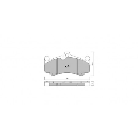 Plaquettes de frein GT2i Race Avant pour PORSCHE 911 (996) 3.6 GT3 Cup - Etriers de frein Brembo