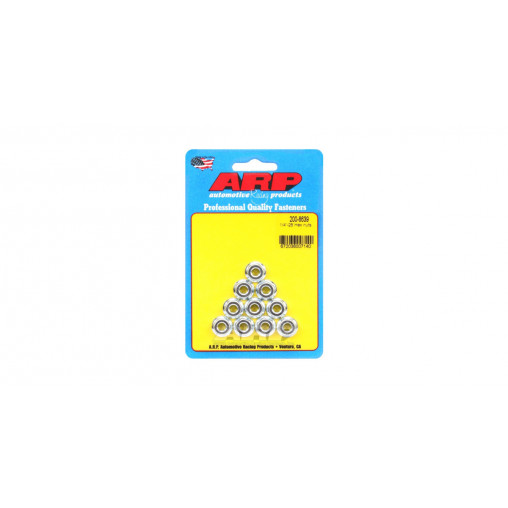 Pack écrous ARP (10) anti-desserrage à collerette 1/4-28 - Hex